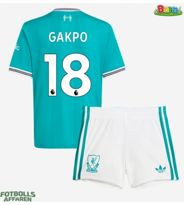 Liverpool Cody Gakpo #18 Tredjeställ Barn 2025-26 Kortärmad (+ Korta byxor)